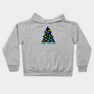 Christmas Tree Pattern in Bright Colours Kids Hoodie